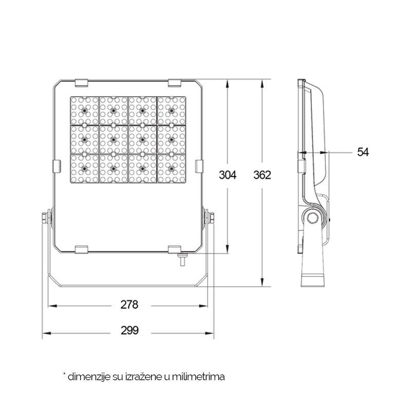 DAWN LED REFLEKTOR BR FL100W 03Q 4000K 13000lm 90° IP65 - Image 2