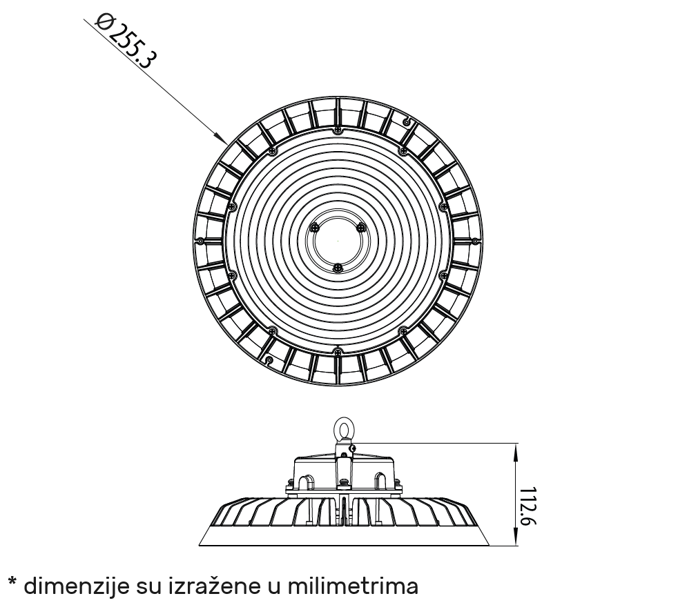 DAWN LED REFLEKTOR HBB-150W 4000K 90° IP65 - Image 2