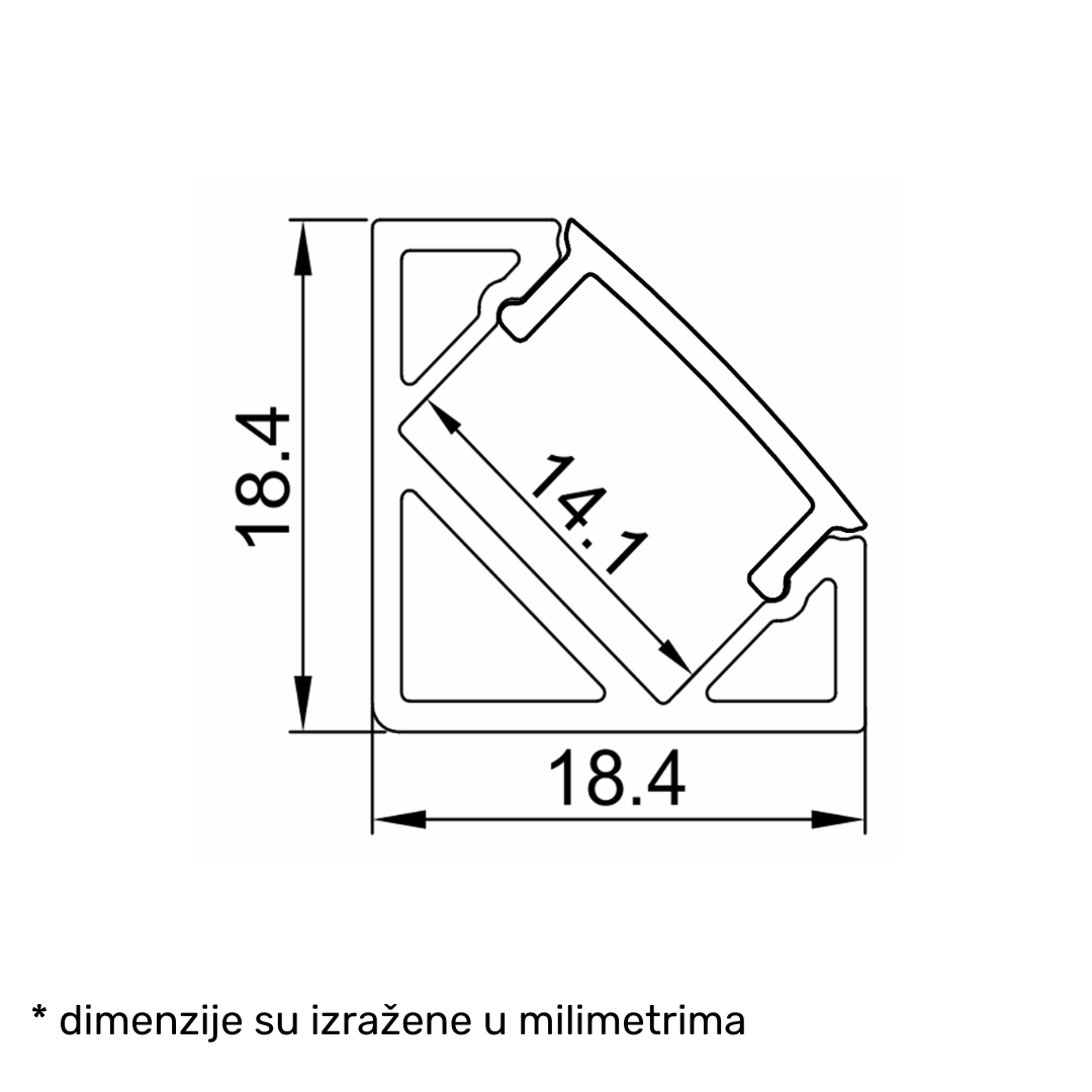 LED PROFIL LL-ALP007-R KOMPLET SIVI - Image 2