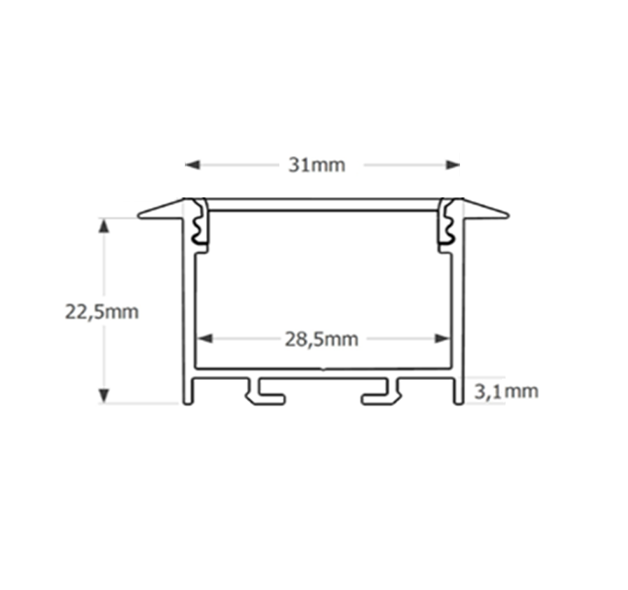 LED PROFIL LL-ALP017-R KOMPLET SIVI - Image 2