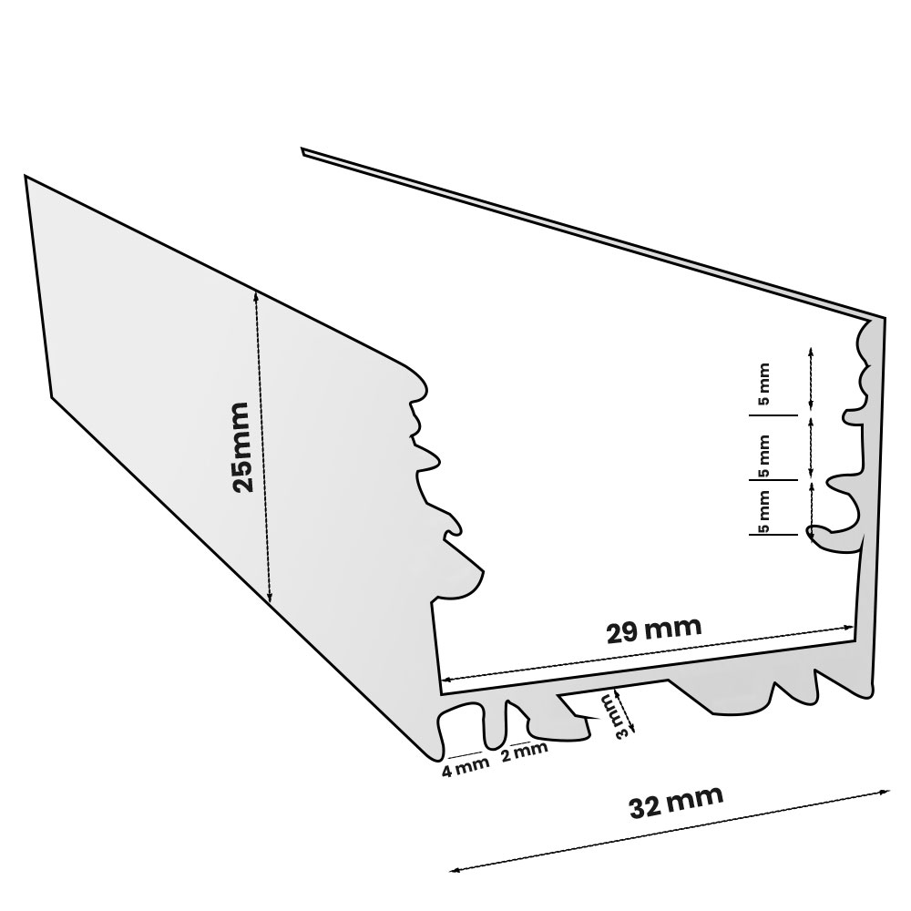 LED PROFIL LL-ALP018-R KOMPLET SIVI - Image 3