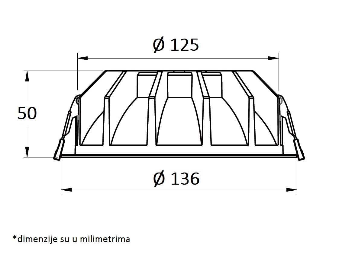 LED UGRADNA SVETILJKA 118001-5 20W 3000K 60° - Image 3