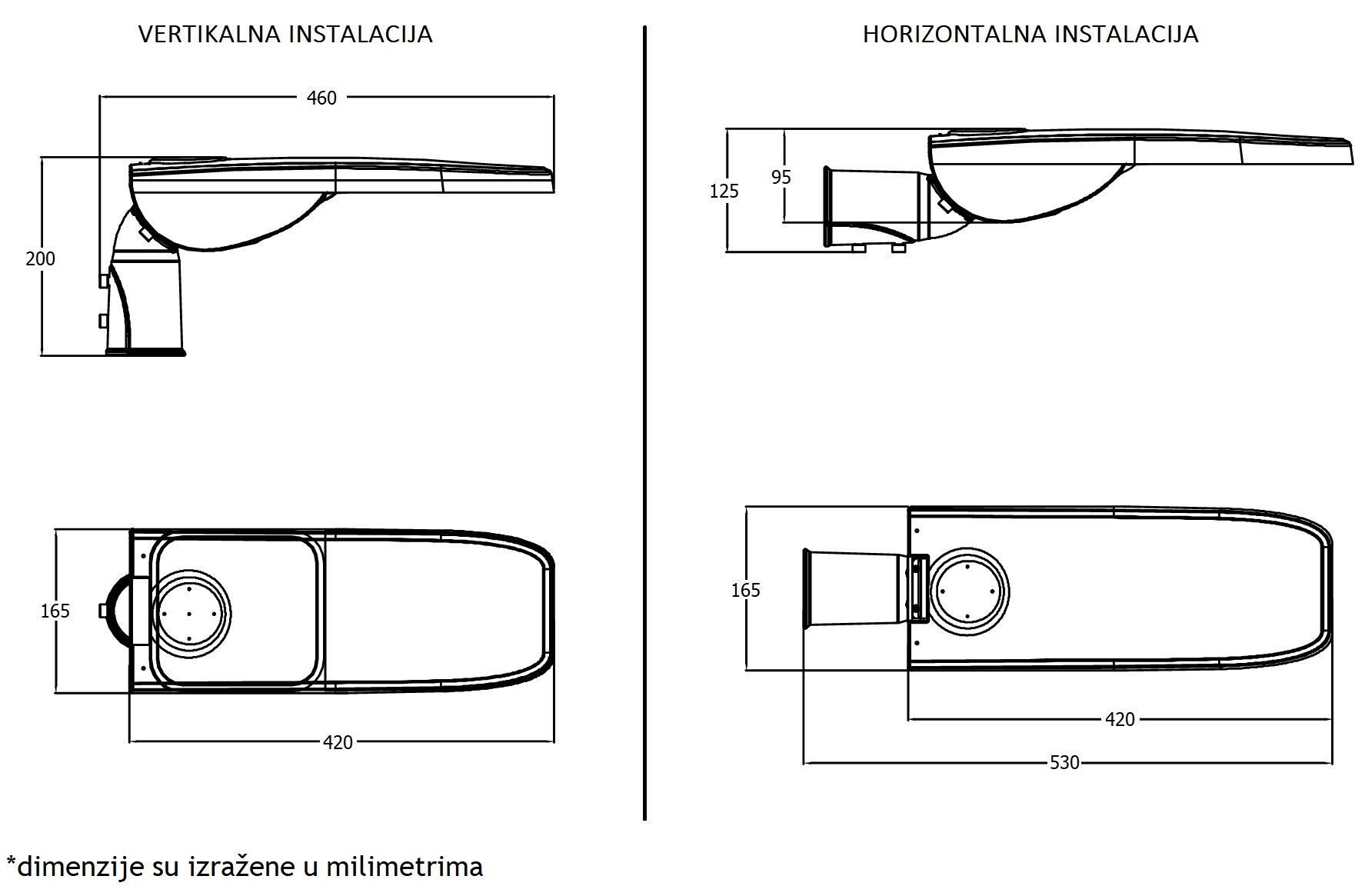 LED ULIČNA SVETILJKA FYT T68 40W 4000K IP65 - Image 5
