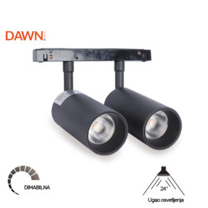 MAGNETIC REFLEKTOR LED08-20(10*2)3000K 24 48 DC CRNI NEW