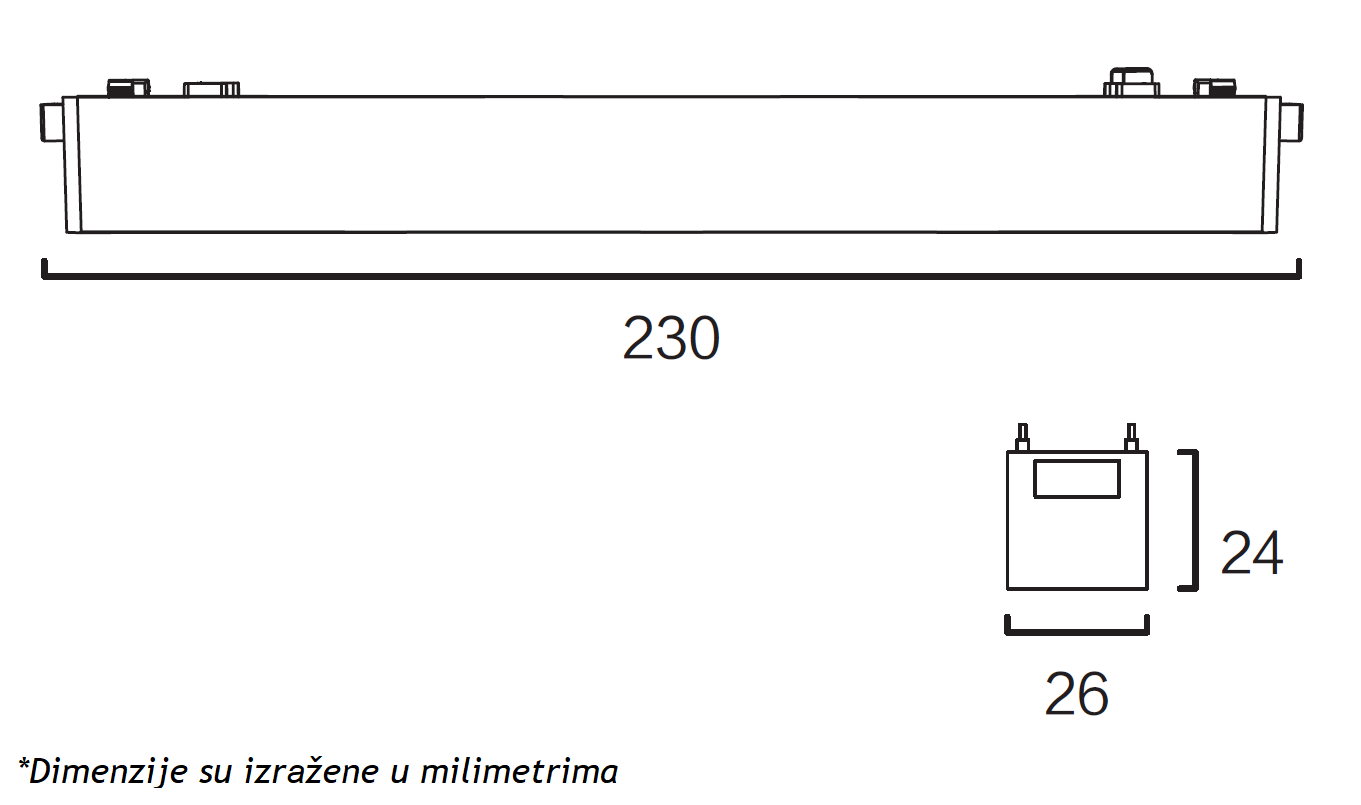 MAGNETIC SLIM SVETILJKA LED26 - 12T 12W 3000K 24° 48V DC CRNA - Image 2