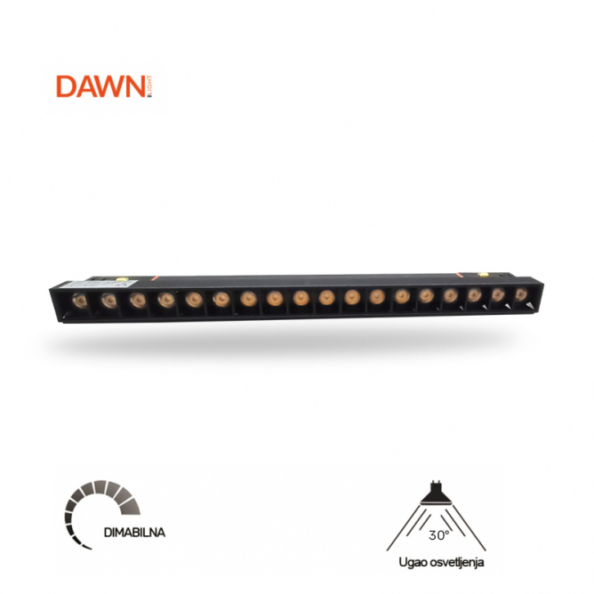 MAGNETIC SVETILJKA LED02-12W 3000K 30° 48V DC CRNA - Image 3