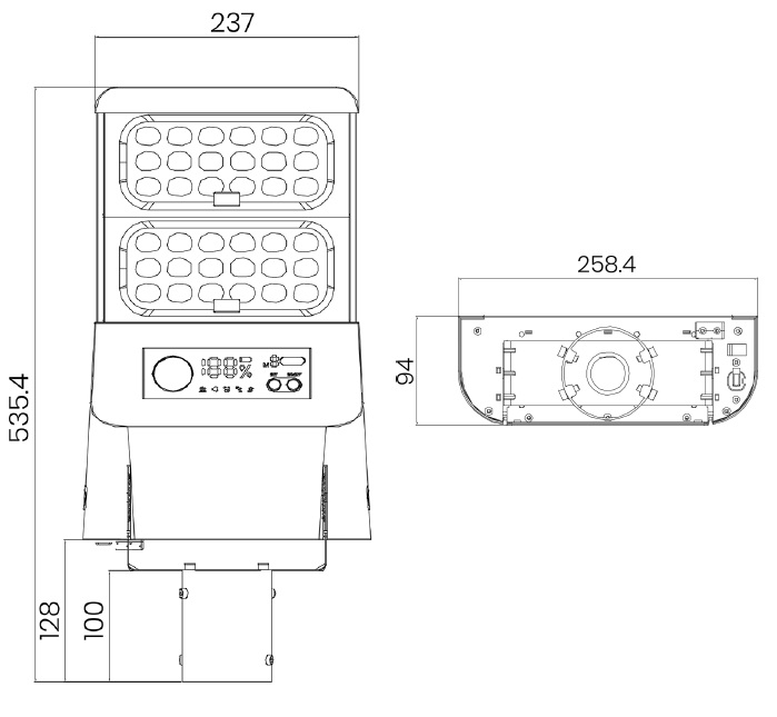SOLARNA LED SVETILJKA ALFA SSL-56 26W 3000/5700K 6000lm IP65 - Image 3