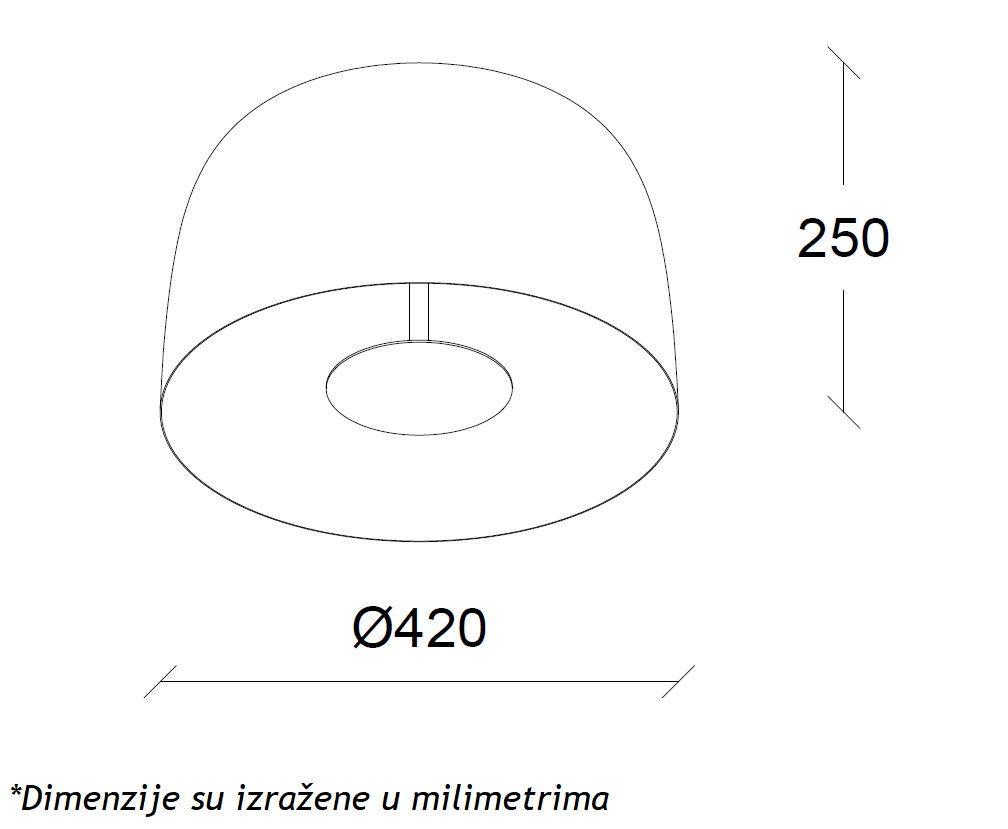 VESTA 630 PLAFONSKA SVETILJKA 20W 3000K CRVENA - Image 2